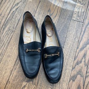 Black Leather Sam Edelman Flats